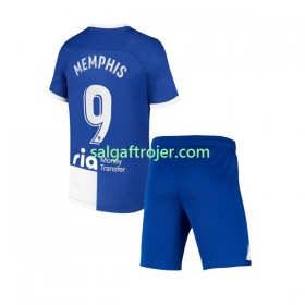 Atlético Madrid Memphis 9 120 Fodboldtrøjer Anniversary Børn Hjemmebanesæt 2022/23 Kort ærmer